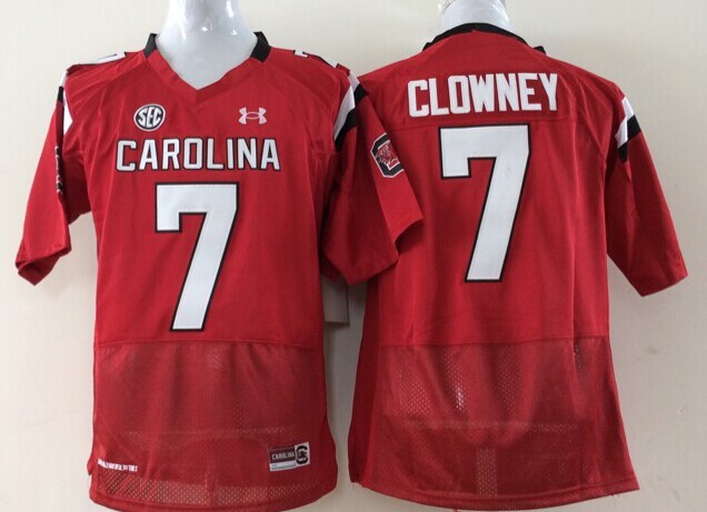NCAA Youth South Carolina Gamecock Red #7 Clowney jerseys->youth ncaa jersey->Youth Jersey